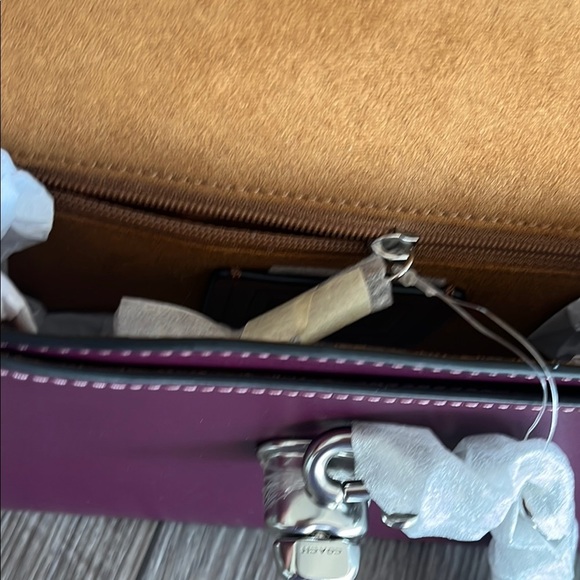 Coach Purple Leather Crossbody Bag New with tag - Picture 8 of 16